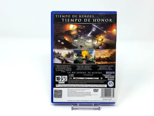 Parte trasera de Medal of Honor: European Assault (ESP) para PlayStation 2, edición PAL España