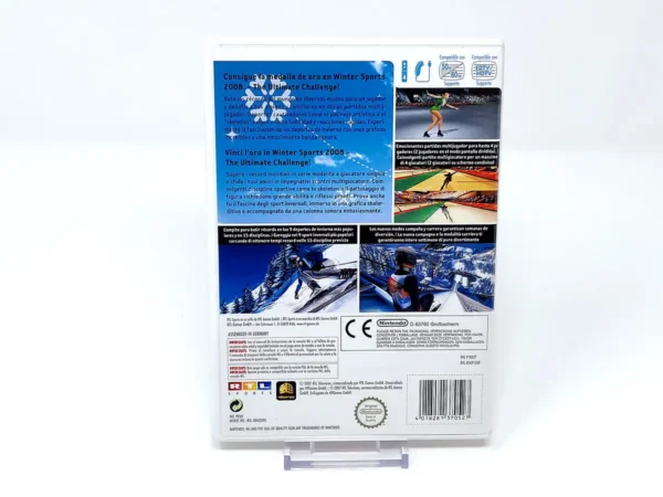 Parte trasera de Winter Sports 2008: The Ultimate Challenge (ESP) para Nintendo Wii, edición PAL España