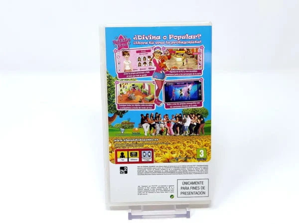 Parte trasera de Patito Feo: El Juego más Bonito (ESP) (Promo) para PSP, edición PAL España