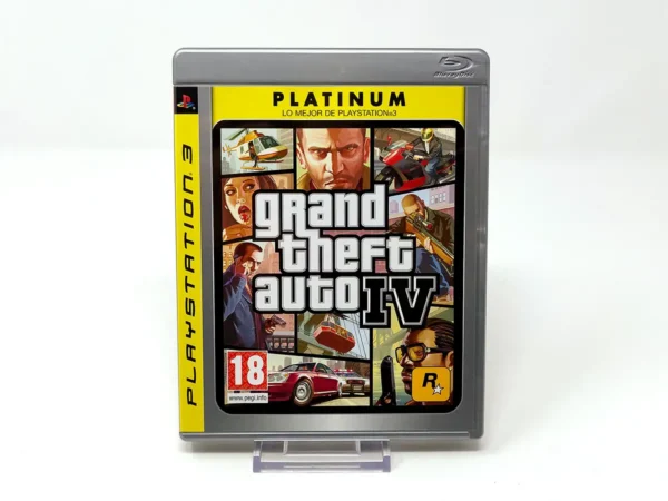 Portada de Grand Theft Auto IV (ESP) (Platinum) (Con Mapa) para PlayStation 3, edición PAL España, de segunda mano