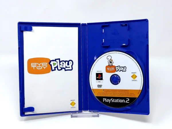Interior del juego EyeToy: Play (FRA) para PlayStation 2 con disco y manual