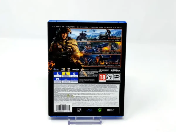 Parte trasera de Call of Duty: Black Ops 4 (ESP) (Cubre cartón) para PlayStation 4, edición PAL España