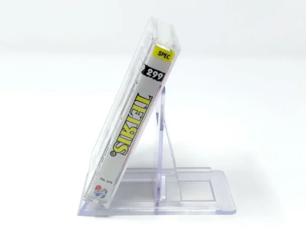 Lateral de la caja de Tetris (Mastertronic) para Sinclair ZX Spectrum