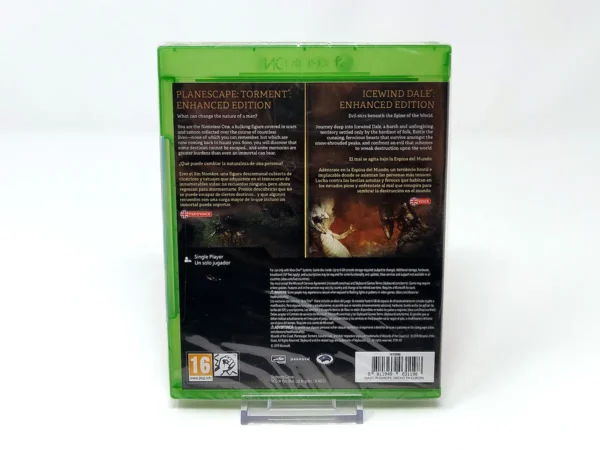 Parte trasera de Planescape: Torment and Icewind Dale - Enhanced Editions (ESP) (Precintado) para XBOX One / Series X/S, edición PAL España