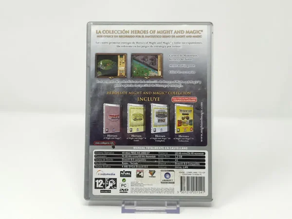 Lateral de la caja de Heroes of Might and Magic: Colección (ESP) para PC