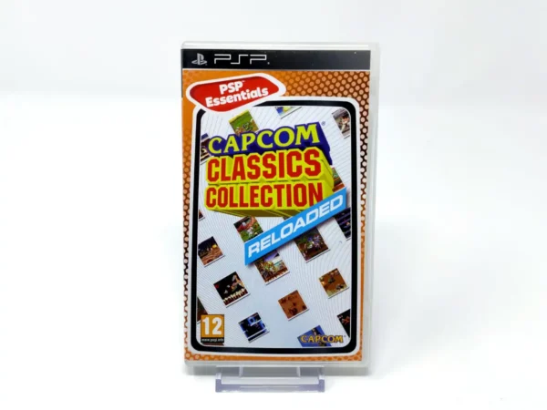 Portada de Capcom Classics Collection Reloaded (ESP) (Essentials) para PSP, edición PAL España, de segunda mano