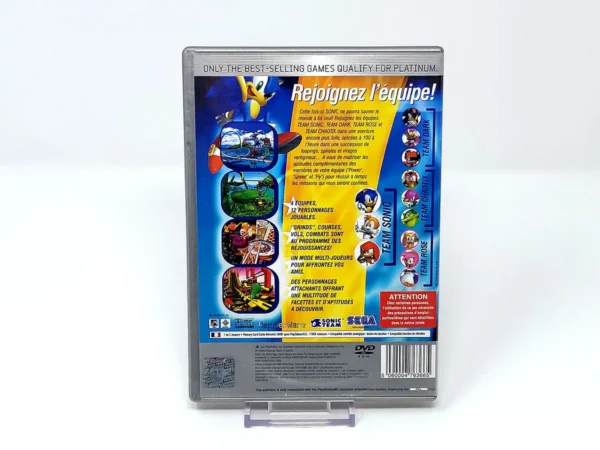 Interior del juego Sonic Heroes (FRA) (Platinum) (Rebajado) para PlayStation 2 con disco y manual