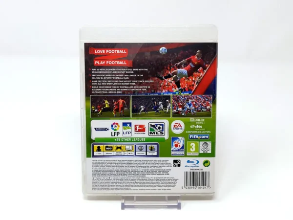 Parte trasera de FIFA 12 (UK) para PlayStation 3, edición PAL UK