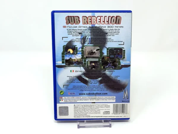 Parte trasera de Sub Rebellion (UK) para PlayStation 2, edición PAL UK