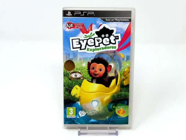 Portada de EyePet Exploradores (ESP) para PSP, edición PAL España, de segunda mano
