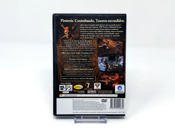 Parte trasera de Piratas del Caribe: La Leyenda de Jack Sparrow (ESP) (Rebajado) para PlayStation 2, edición PAL España