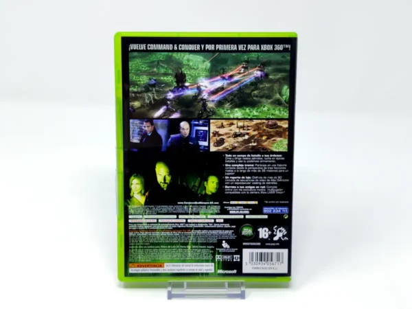Parte trasera de Command & Conquer 3: Tiberium Wars (ESP) para XBOX 360, edición PAL España