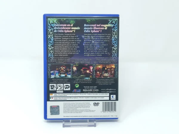 Parte trasera de Odin Sphere (ESP) para PlayStation 2, edición PAL España