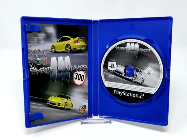 Interior del juego Speed Machines 3 (ITA) para PlayStation 2 con disco y manual