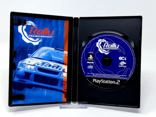 Interior del juego Rally Championship (ESP) para PlayStation 2 con disco y manual