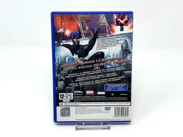 Parte trasera de Spider-Man: El Reino de las Sombras (ESP) para PlayStation 2, edición PAL España