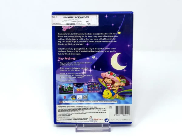 Parte trasera de Strawberry Shortcake: The Sweet Dreams Game (UK) para PlayStation 2, edición PAL UK