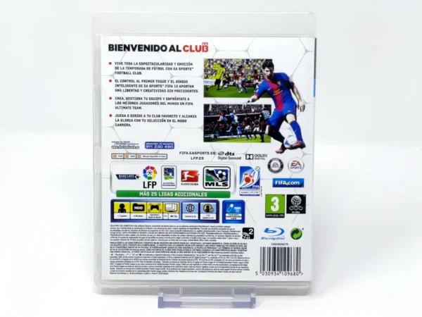 Parte trasera de FIFA 13 (ESP) (v1) para PlayStation 3, edición PAL España