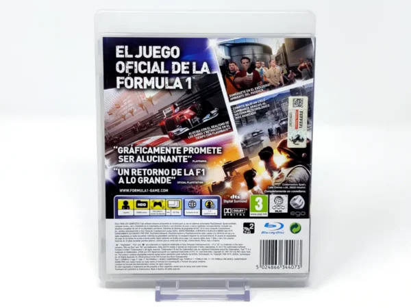 Parte trasera de Formula 1 2010 (ESP) (Rebajado) para PlayStation 3, edición PAL España