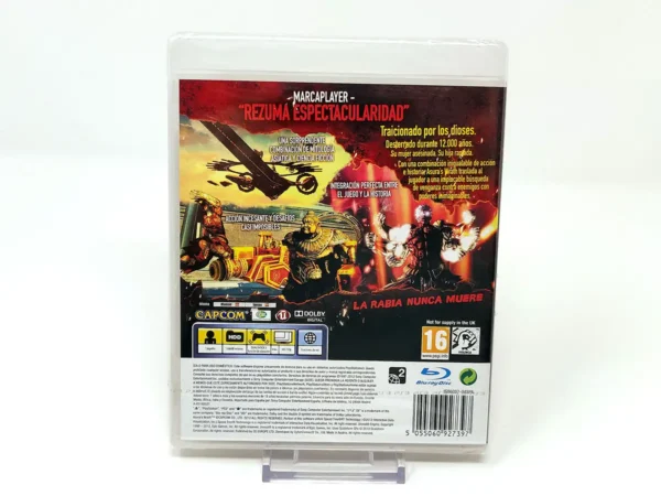 Parte trasera de Asura's Wrath (ESP) (Precintado) para PlayStation 3, edición PAL España