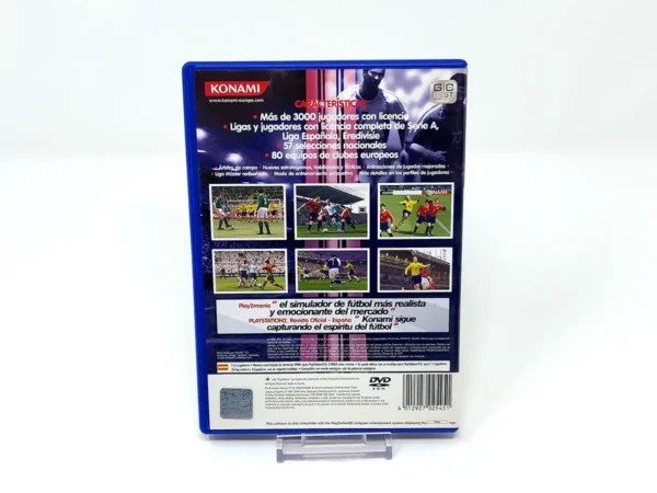 Parte trasera de Pro Evolution Soccer 4 (ESP) para PlayStation 2, edición PAL España
