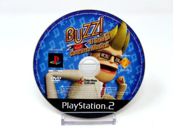 Buzz! El Gran Concurso Musical (ESP) (Disco) para PlayStation 2, edición PAL España, de segunda mano