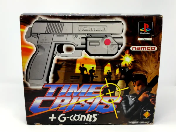 Portada de Time Crisis + G-con45 (Big Box) (ESP) para PlayStation 1, edición PAL España, de segunda mano
