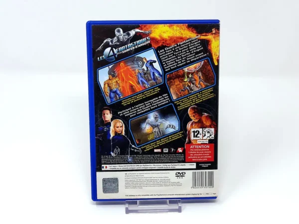 Parte trasera de Les Quatre Fantastiques Et Le Surfer D'Argent (FRA) para PlayStation 2, edición PAL Francia
