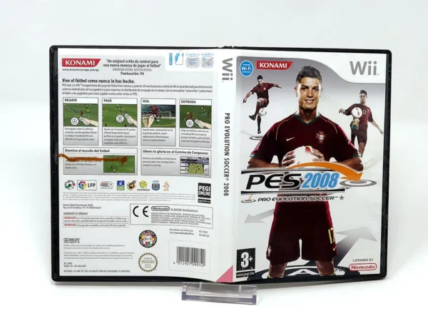 PES 2008: Pro Evolution Soccer (ESP) (Carátula) para Nintendo Wii, edición PAL España, de segunda mano