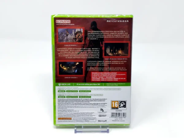 Parte trasera de Castlevania: Lords of Shadow Collection (ESP) (Precintado) para XBOX 360, edición PAL España