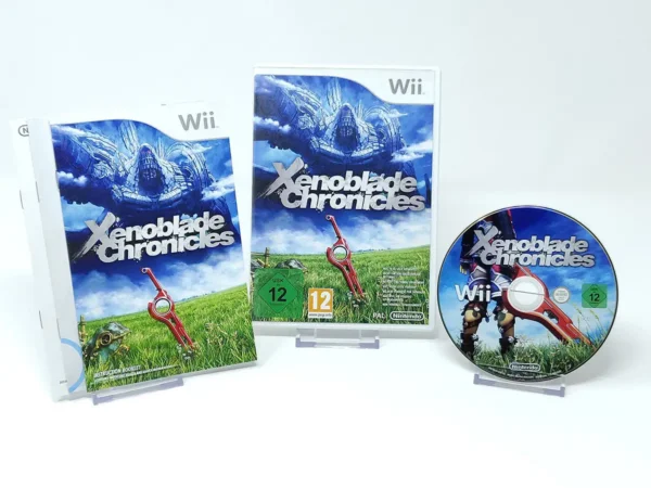 Interior del juego Xenoblade Chronicles (EUR) para Nintendo Wii con disco y manual