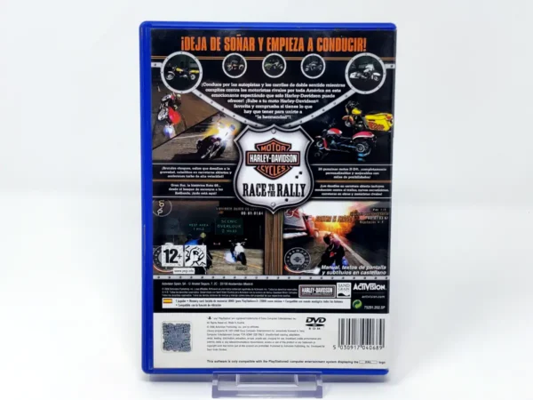 Parte trasera de Harley-Davidson Motor Cycles (ESP) para PlayStation 2, edición PAL España