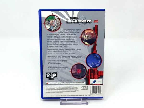 Parte trasera de The Sniper 2 (POR) para PlayStation 2, edición PAL Portugal