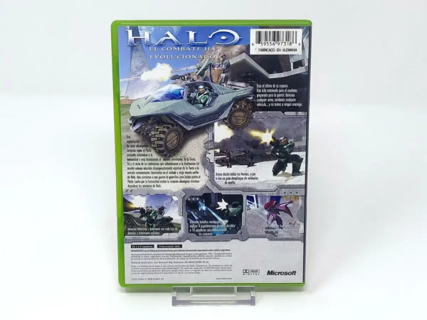 Parte trasera de Halo (ESP) para XBOX, edición PAL España