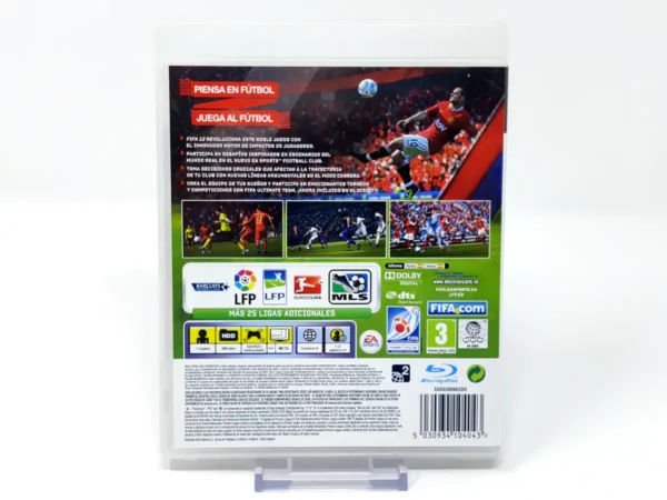 Parte trasera de FIFA 12 (ESP) para PlayStation 3, edición PAL España