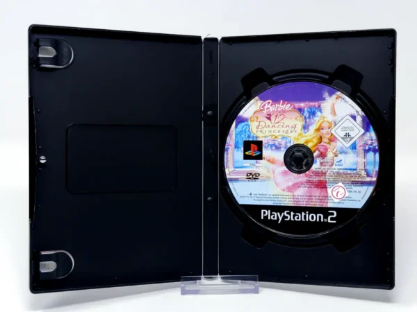 Interior del juego Barbie en las 12 Princesas Bailarinas (ESP) (Rebajado) para PlayStation 2 con disco y manual