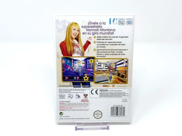 Parte trasera de Disney Hannah Montana: ¡Únete a su Gira Mundial! (ESP) para Nintendo Wii, edición PAL España