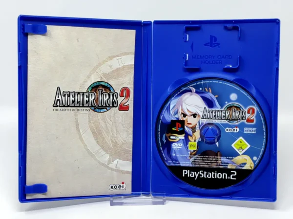 Interior del juego Atelier Iris 2: The Azoth of Destiny (ITA) (Rebajado) para PlayStation 2 con disco y manual