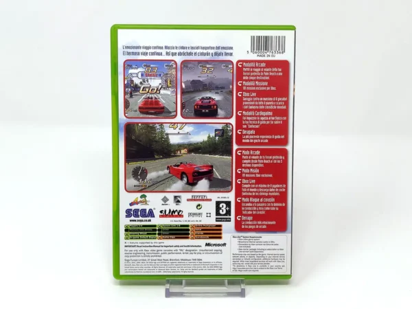 Parte trasera de OutRun 2 (ESP) para XBOX, edición PAL España