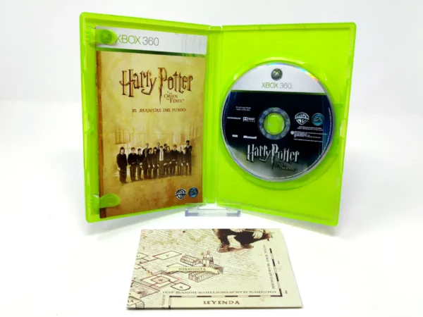 Interior del juego Harry Potter y la Orden del Fénix (ESP) para XBOX 360 con disco y manual