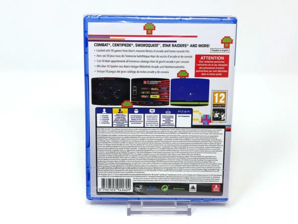 Parte trasera de Atari Flashback Classics Vol. 1 (ESP) (Precintado) para PlayStation 4, edición PAL España