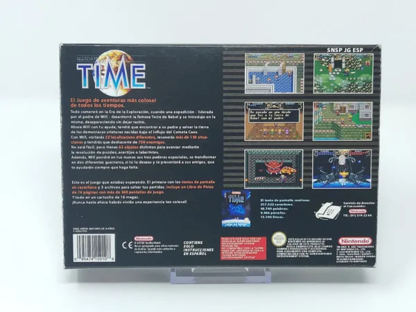 Parte trasera de Illusion of Time (ESP) para Nintendo SNES