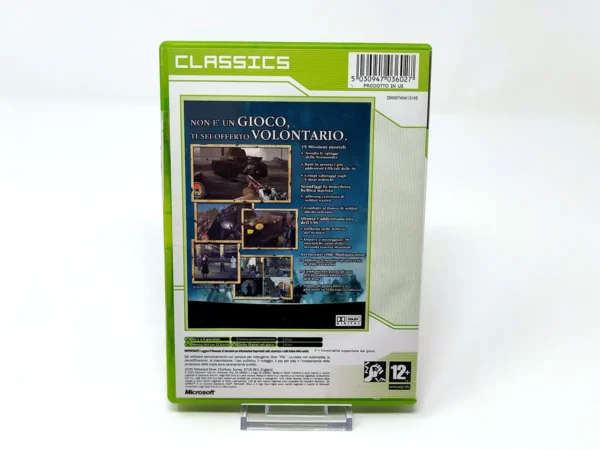 Parte trasera de Medal of Honor: Frontline (ITA) (Classics) para XBOX, edición PAL Italia