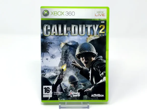 Portada de Call of Duty 2 (ESP) para XBOX 360, edición PAL España, de segunda mano
