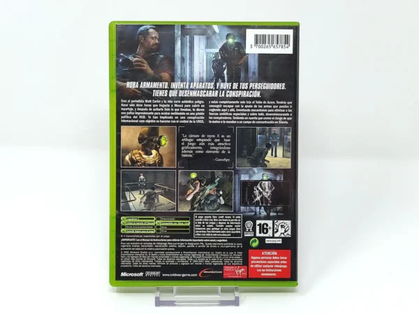 Parte trasera de Cold War (ESP) para XBOX, edición PAL España