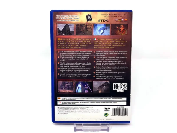 Parte trasera de Knights of the Temple: Infernal Crusade (ESP) para PlayStation 2, edición PAL España