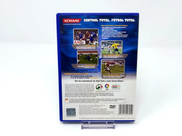 Parte trasera de Pro Evolution Soccer 5 (ESP) para PlayStation 2, edición PAL España