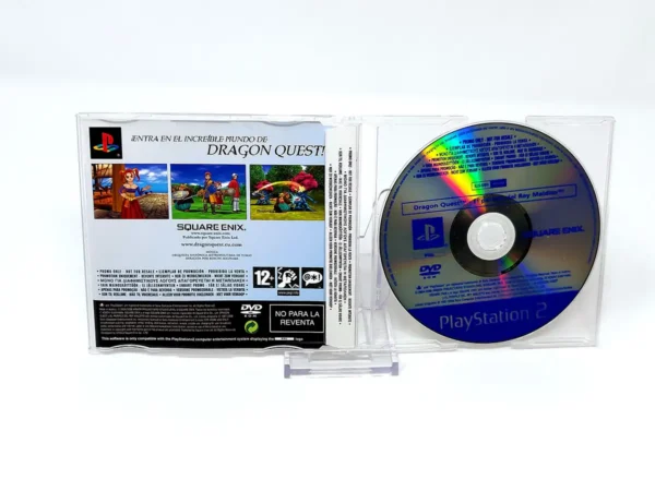 Parte trasera de Dragon Quest: El Periplo del Rey Maldito (ESP) (Promo) para PlayStation 2, edición PAL España