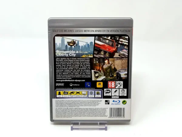 Parte trasera de Grand Theft Auto IV (ESP) (Platinum) (Con Mapa) para PlayStation 3, edición PAL España