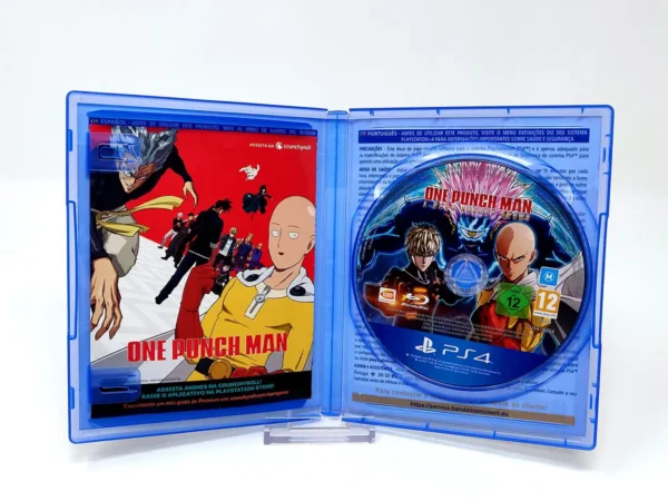 Interior del juego One Punch Man: A Hero Nobody Knows (ESP) para PlayStation 4 con disco y manual